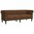 Canapea Chesterfield cu 3 locuri, maro, material textil GartenMobel Dekor