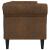 Canapea Chesterfield cu 3 locuri, maro, material textil GartenMobel Dekor
