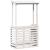 Masă bar de exterior cu acoperiș, alb, 112,5x57x195,5 cm, lemn GartenMobel Dekor