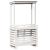 Masă bar de exterior cu acoperiș, alb, 112,5x57x195,5 cm, lemn GartenMobel Dekor