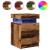 Noptiere, 2 buc cu LED lemn învechit 35x39x55 cm lemn prelucrat GartenMobel Dekor