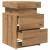 Noptiere 2 buc LED stejar artizanal 35x39x55 cm lemn prelucrat GartenMobel Dekor