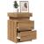 Noptiere 2 buc LED stejar artizanal 35x39x55 cm lemn prelucrat GartenMobel Dekor