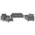 Set de canapele cu perne, 4 piese, gri închis, microfibră GartenMobel Dekor