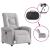 Scaun reclinabil electric pentru masaj Cloud Grey Fabric GartenMobel Dekor