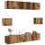 Set dulap TV 6 piese montat pe perete lemn vechi lemn prelucrat GartenMobel Dekor
