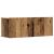 Set dulap TV 3 piese montat pe perete lemn vechi lemn prelucrat GartenMobel Dekor
