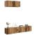 Set dulap TV 3 piese montat pe perete lemn vechi lemn prelucrat GartenMobel Dekor