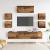 Set dulap TV 7 piese montat pe perete lemn vechi lemn prelucrat GartenMobel Dekor