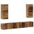 Set dulap TV 4 piese montat pe perete lemn vechi lemn prelucrat GartenMobel Dekor