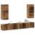 Set dulap TV 4 piese montat pe perete lemn vechi lemn prelucrat GartenMobel Dekor