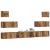 Set dulap TV 7 piese montat pe perete lemn vechi lemn prelucrat GartenMobel Dekor