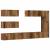 Set dulap TV 7 piese montat pe perete lemn vechi lemn prelucrat GartenMobel Dekor