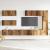 Set dulap TV 7 piese montat pe perete lemn vechi lemn prelucrat GartenMobel Dekor