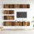 Set dulap TV 6 piese montat pe perete lemn vechi lemn prelucrat GartenMobel Dekor