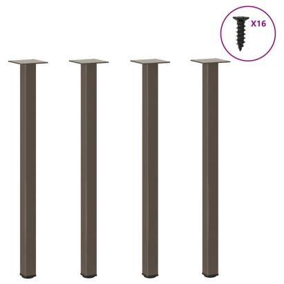 Picioare măsuță de cafea 4 buc Oțel natural 72-74 cm Oțel GartenMobel Dekor