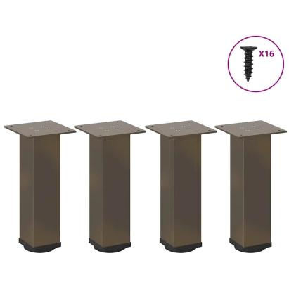 Picioare măsuță de cafea 4 buc Oțel natural 42-44 cm Oțel GartenMobel Dekor