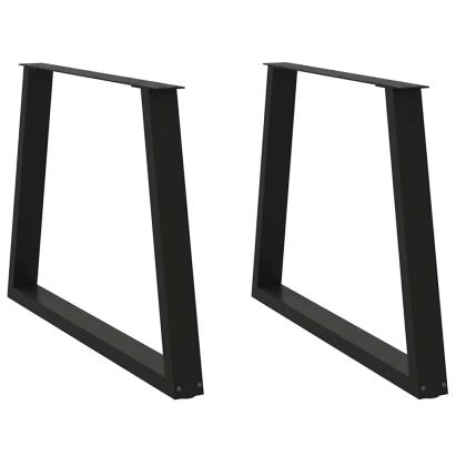 Picioare pentru masă în formă de V 2 buc Negru Oțel GartenMobel Dekor