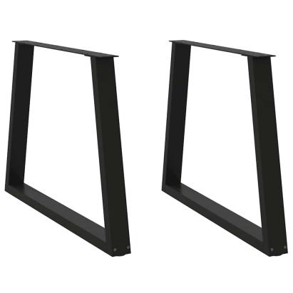 Picioare pentru masă în formă de V 2 buc Negru Oțel GartenMobel Dekor