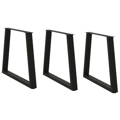 Picioare pentru masă în formă de V 3 buc Negru Oțel GartenMobel Dekor