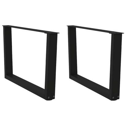 Picioare pentru masă în formă de V 2 buc Negru Oțel GartenMobel Dekor