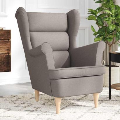Fotoliu, gri taupe, 74x84x100 cm, textil GartenMobel Dekor