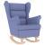 Scaun balansoar, jeans albastru, 74x90x102 cm, material textil GartenMobel Dekor