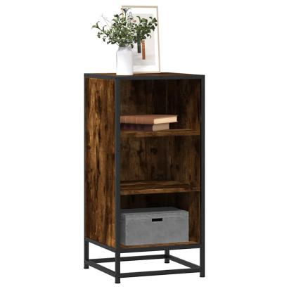 Dulap, stejar fumuriu, 35,5x35x76 cm, lemn prelucrat și metal GartenMobel Dekor