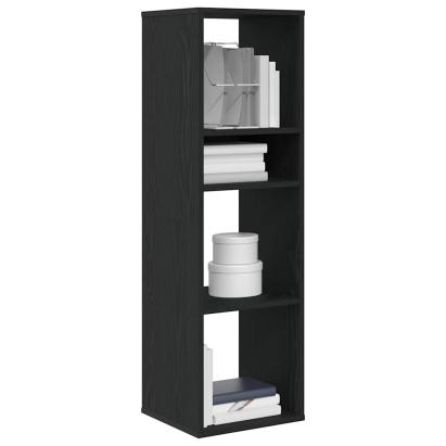 Dulap cu cărți negru 34x31x112 cm lemn prelucrat GartenMobel Dekor