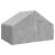 Canisa de exterior cu capac 3x2x1,9 m otel galvanizat GartenMobel Dekor