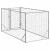 Canisa de exterior pentru caini cu usa 2x1x1 m otel galvanizat GartenMobel Dekor