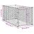 Canisa de exterior pentru caini cu usa 2x1x1 m otel galvanizat GartenMobel Dekor