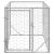Canisa de exterior pentru caini cu usa 2x1x1 m otel galvanizat GartenMobel Dekor