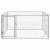 Canisa de exterior pentru caini cu usa 2x2x1 m otel galvanizat GartenMobel Dekor