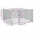 Canisa de exterior pentru caini cu usa 2x2x1 m otel galvanizat GartenMobel Dekor