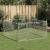 Canisa de exterior pentru caini cu usa 2x2x1 m otel galvanizat GartenMobel Dekor