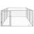 Canisa de exterior pentru caini cu usa 2x4x1 m otel galvanizat GartenMobel Dekor