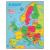 Puzzle incastru harta Europei PlayLearn Toys