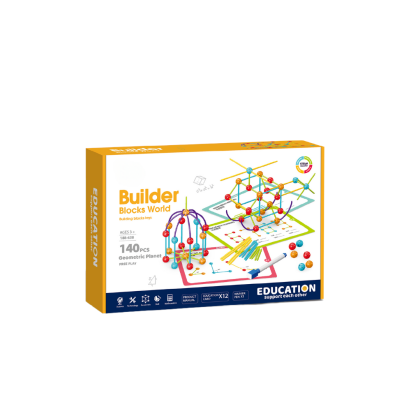 Set de constructie STEAM - Forme 3D ( 140 piese) PlayLearn Toys