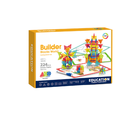 Set de constructie STEAM - Fulgi de zapada (224 piese) PlayLearn Toys