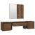 Set de mobilier pentru hol, stejar maro, lemn prelucrat GartenMobel Dekor