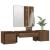 Set de mobilier pentru hol, stejar maro, lemn prelucrat GartenMobel Dekor