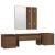 Set de mobilier pentru hol, stejar maro, lemn prelucrat GartenMobel Dekor