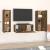 Set dulapuri TV, 3 piese, stejar fumuriu, lemn prelucrat GartenMobel Dekor