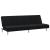 Canapea extensibilă, negru, material textil GartenMobel Dekor