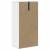 Dulap lateral „ODDA” alb 40x24x79 cm, lemn masiv de pin GartenMobel Dekor