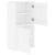 Dulap lateral „ODDA” alb 40x24x79 cm, lemn masiv de pin GartenMobel Dekor
