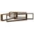 Rafturi de perete cub, 4 buc., stejar fumuriu 100x15x30 cm lemn GartenMobel Dekor