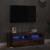 Dulapuri TV cu lumini LED, 2 buc., lemn vechi, lemn prelucrat GartenMobel Dekor