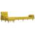 Canapea extensibilă în formă de L galben 271x140x70 cm catifea GartenMobel Dekor